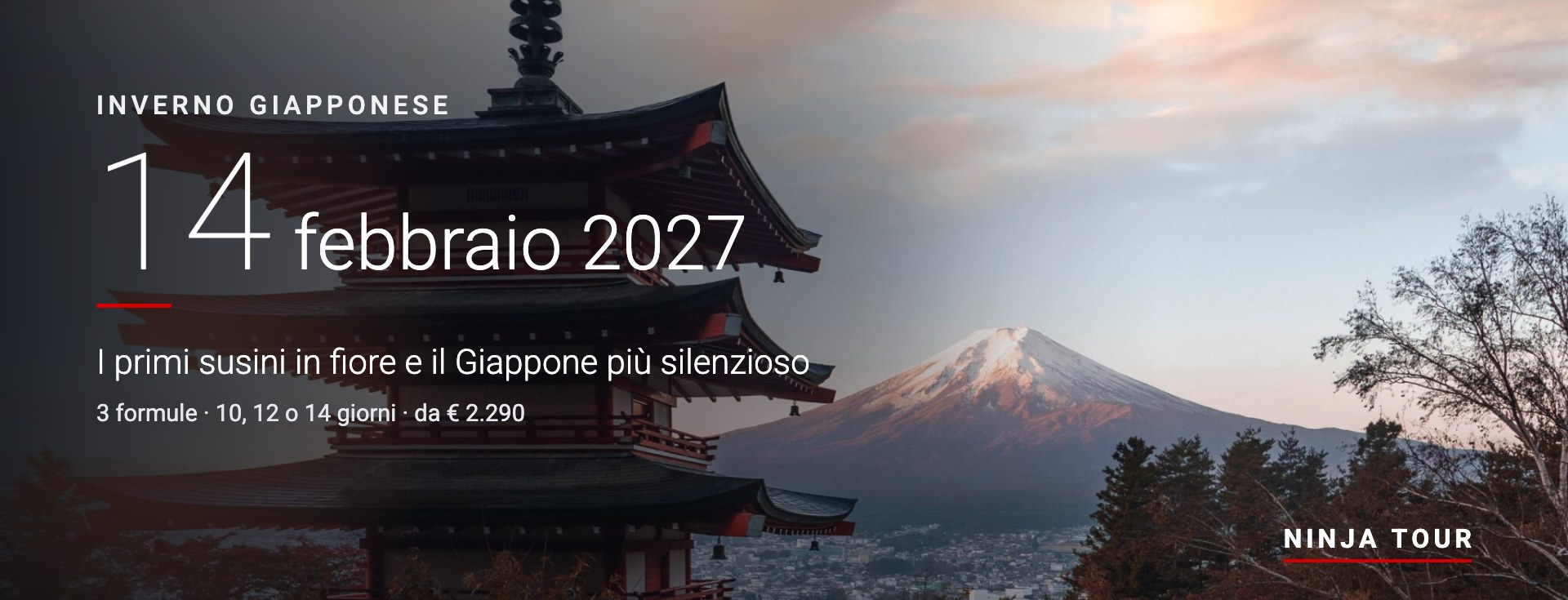 Inverno Giapponese &ndash; partenza 14 febbraio 2027, i primi susini in fiore